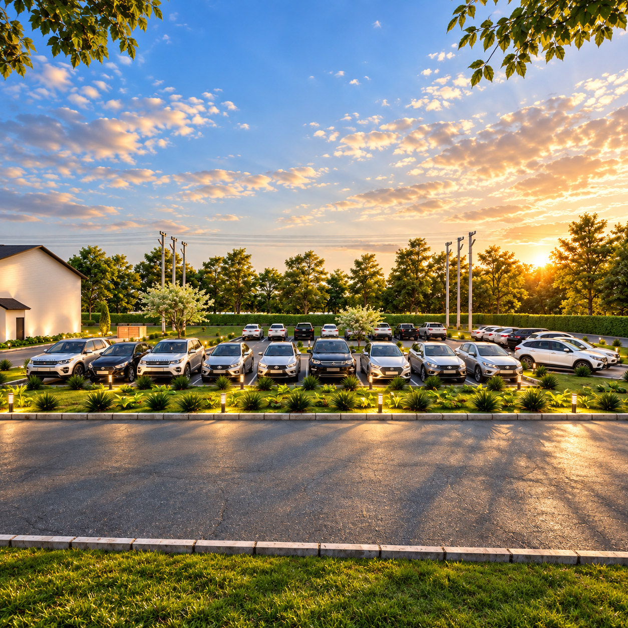 Parking and landscape rendering of Apartments At Ware County